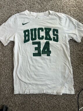 Nike Giannis Antetokounmpo white Milwaukee Bucks t-shirt #NBA #basketball
